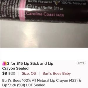 Burt’s bees lip crayon and lip stick